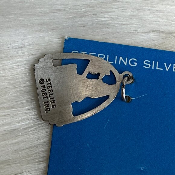 Vintage Fort Inc. Sterling Silver Idaho State Charm Made in USA Deadstock NEW - Picture 2 of 2